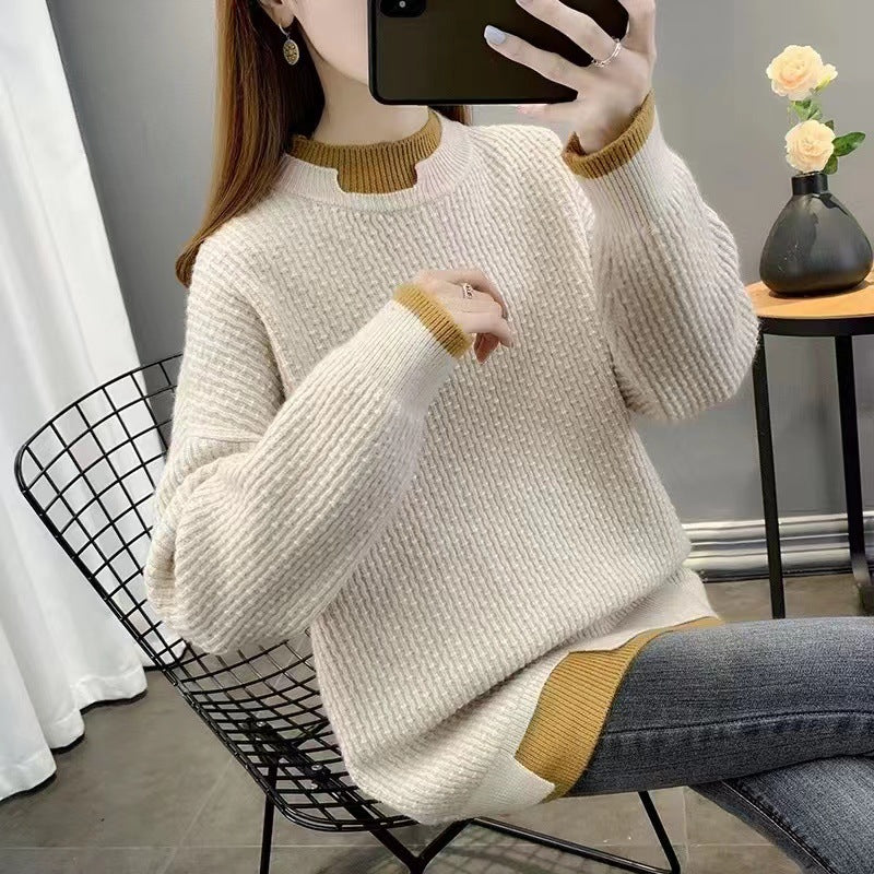 Women Knitted Pullover Autumn and Winter Loose Knitwear
