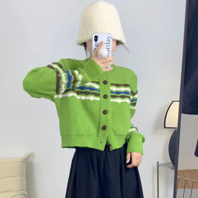 Women Knitwear Autumn and Winter Sweater Knitted Cardigan
