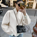 Women Trench Coat Autumn and Winter Woolen Coat Loose Short
