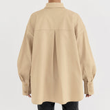 Women Trench Coat Winter Vintage Casual Loose Jacket