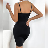 Women Dresses Sexy Tassel Backless Sling Dress Hip Skirt (Cy0417)