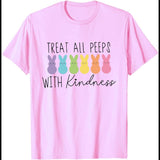 Treat All Peeps with Kindness T-Shirt, Funny Rabbit Bunny
