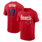 MLB T-Shirts MLB Angels Otani Shohei Outdoor Baseball Loose Short Sleeves