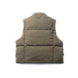 Unisex Winter Cotton Coat Stand Collar down Vest Retro Simple Loose Sleeveless Top