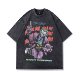 Men T Shirt Cartoon Printed Short Sleeve T-shirt Vintage