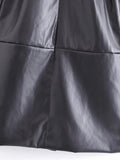 Women Leather Jacket Autumn Trench Coat Women's Coat Casual Belt Cardigan
