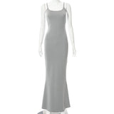 Women Dresses Casual Sleeveless Slim Fit Camisole Dress (Bla0420)