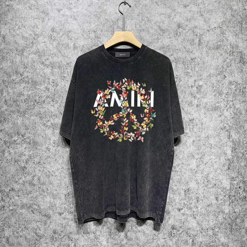 Amiri T-Shirt Distressed Retro Short Sleeve T-shirt
