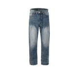 MIJKO Men's Vintage Pants MIJKO Splicing Trousers Men's and Women's Jeans