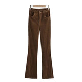 Women Sweatpants Autumn and Winter Corduroy Bell-Bottom Pants Casual Pants Trousers