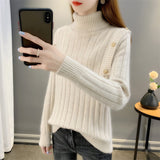 Women Knitwear Autumn and Winter Turtleneck Knitwear Loose Sweater