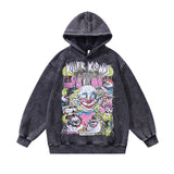 Men Hoodie Autumn and Winter Cartoon Printing plus Velvet Thickened Oversize Couple Hooded Sweater Men