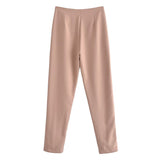 Women Sweatpants Fall Slim Fit Simple Buttons Casual Pants