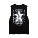 Women Vest Men's and Women's Retro Loose Sleeveless T-shirt