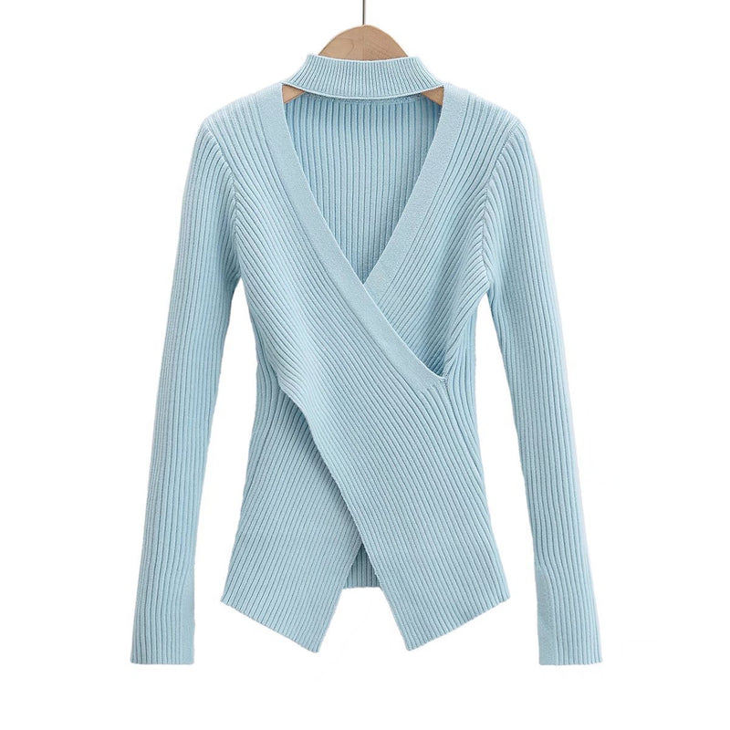 Women Sweater Knitwear Autumn Knitwear Women's Fall/Winter Slim V-neck Long Sleeve Sweater