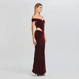 Women Dresses Sexy Velvet Dress Long Dress (Zns0409)