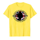 Inspired by Queen's Platinum Jubilee 2022 Elizabeth 70 Years T-shirt Queen Printed Crew Neck Top Short Sleeve T-shirt