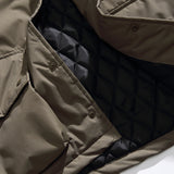 Unisex Winter Cotton Coat Three-Dimensional Pocket Decoration Lapel Cotton-Padded Coat Retro Workwear Shirt Cotton-Padded Jacket
