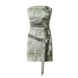 Women Dresses Summer Dress Lace-up Sexy Skirt (Xds0414)