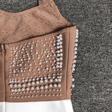 Women's Evening Dress Bandage One-Piece Dress Dress Color Matching Bandage Dress Dress