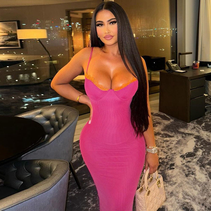 Women Dresses Summer Sexy Lace Sling Dress