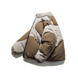 Unisex Winter Cotton Coat Winter Stand-up Collar down Jacket Retro Loose Puffer down Jacket