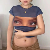 Women T-shirt Summer Retro T-shirt Women's Loose Top