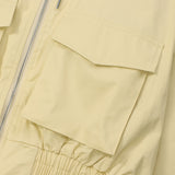 Women Jacket Autumn Stand Collar Long Sleeve Waist Trimming Short Coat