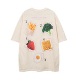 Men T Shirt Vintage Printed round Neck Short Sleeve T-shirt