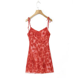 Women Dresses Summer Sling Dress Lace-up Backless Sexy Skirt (Xds0414)