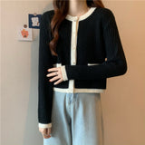 Women Knitted Cardigan Autumn and Winter Long Sleeve Knitted Cardigan Top