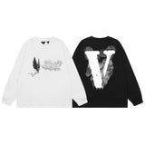 Vlone Sweatshirts Autumn and Winter Fog Big V Letter