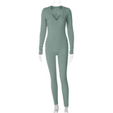 Women Jumpsuit Spring Sports Long Sleeve Jumpsuit