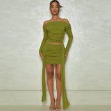 Women Co-Ord Set Autumn and Winter Two-Piece Suit Suit Long Sleeve Short Dress Suit