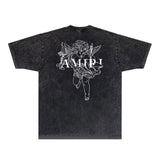 Amiri T-shirt Washed and Worn Retro Short Sleeve T-shirt