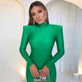Women Dresses Summer round Neck, Slim-Fit, Long-Sleeved Dress