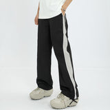 Women Sweatpants Retro Workwear Sweatpants Men and Women Loose Wide-Leg Casual Pants