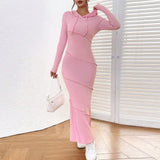 Women Dress Fall/Winter Slim Hip Hooded Long Sleeve Casual Dress