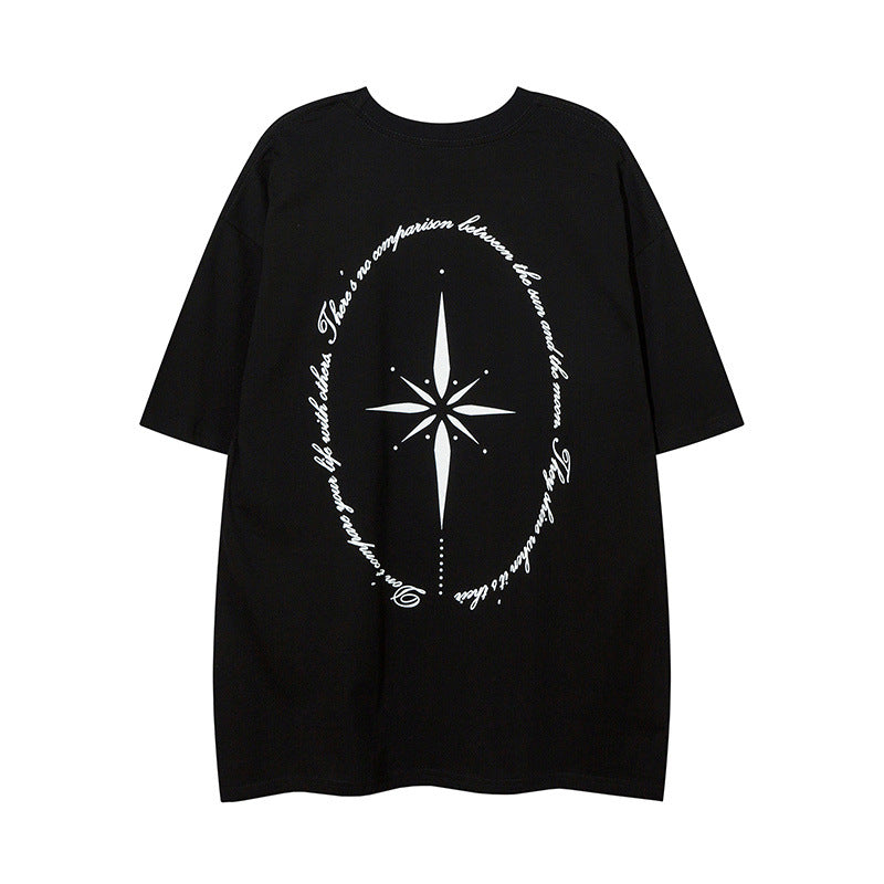 Men T Shirt Butterfly Print Short Sleeve T-shirt