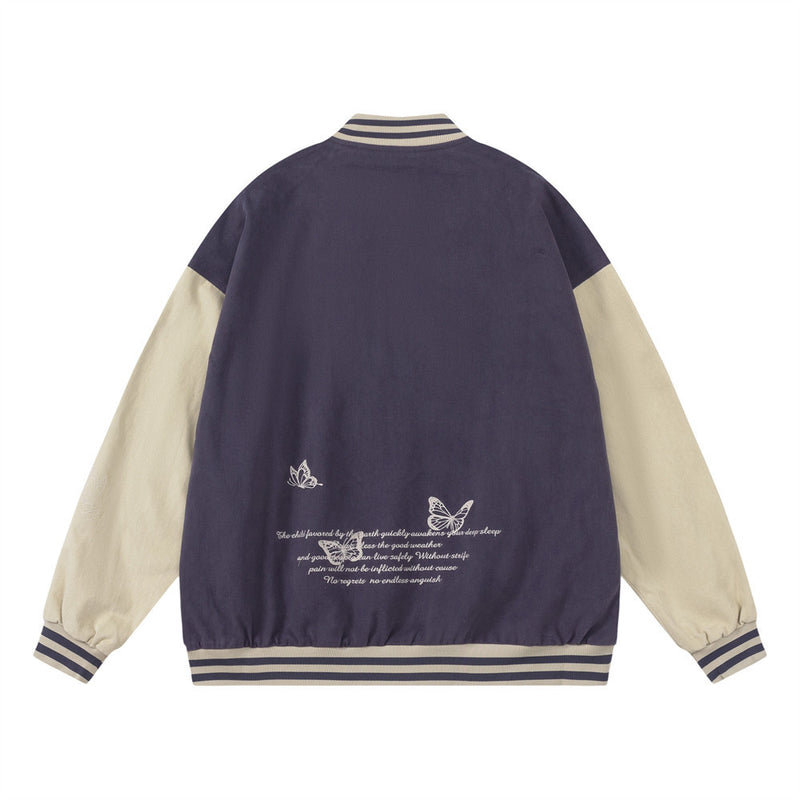 Men Jacket Coat Baseball Uniform Men's Loose Embroidered Jacket Jacket