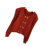 Women Knitwear Spring and Autumn round Neck Sweater Loose Knitted Cardigan