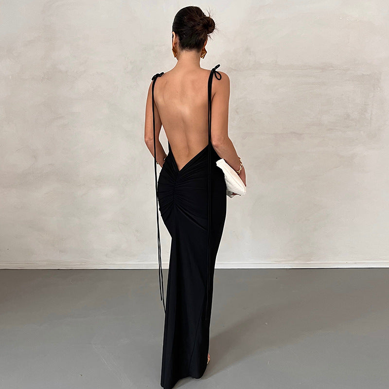 Women Dresses Sexy Backless Slim Fit Sling Dress
