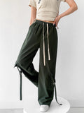 Women Sweatpants Overalls Retro Loose Wide-Leg Pants Sweatpants