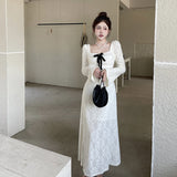 Women Dresses Lace Dress Autumn Winter Long Dress