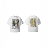 Men T-shirts Saint Michael Printed Vintage Washed Old Short Sleeve T-Shirt