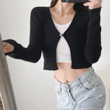 Women Sweater Knitwear Cardigan Women Spring Short Slim Fit Sweater
