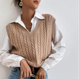 Women Knitted Sweater Vest