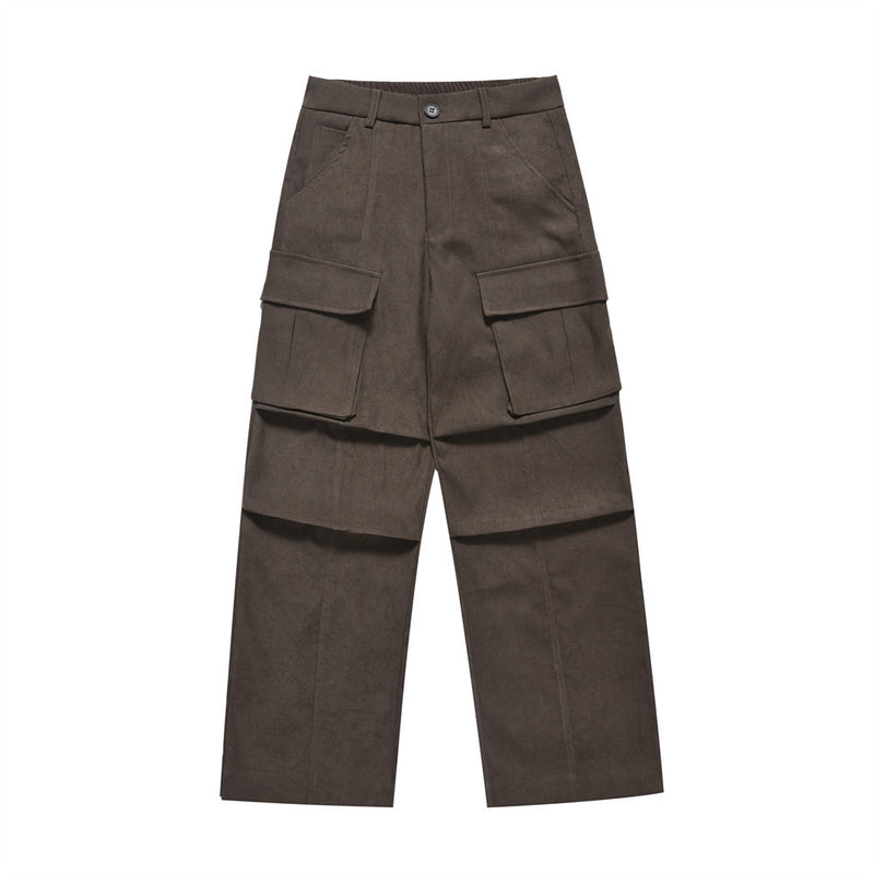 Men Sweatpants Straight-Leg Trousers Loose Wide Leg Leisure Pants Men