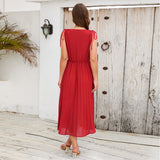 Women Date Dress Summer Pleated Skirt Dress plus Size