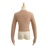 Women Sweater Knitwear Spring and Autumn V-neck Single-Breasted Knitted Cardigan